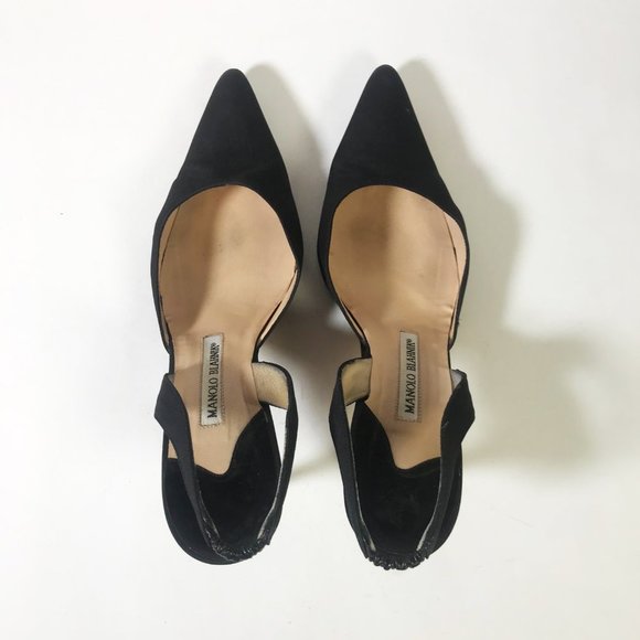 Manolo Blahnik Satin CAROLYNE Slingback, Size 40.5 - Picture 3 of 8